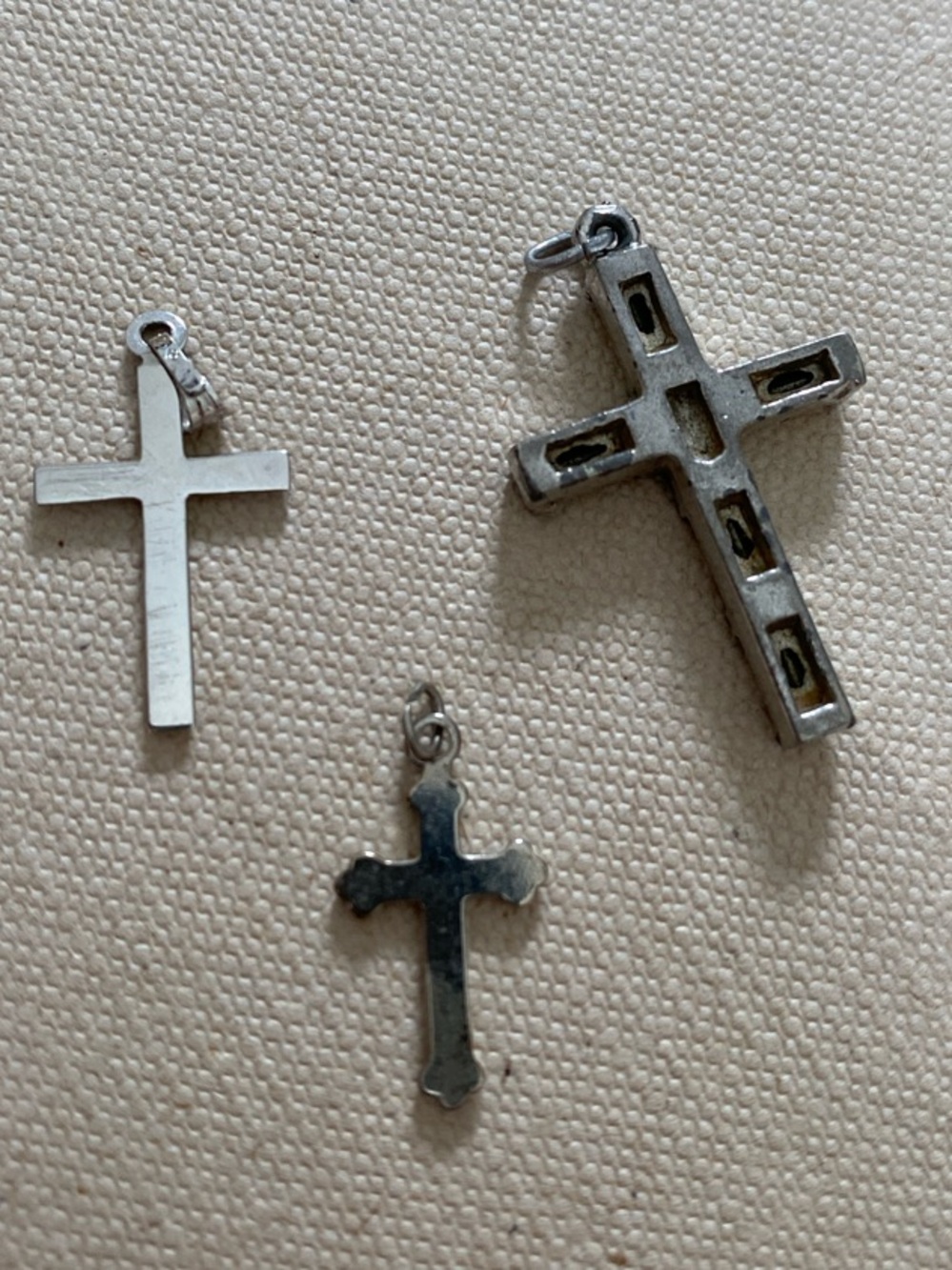 Silver Cross Pendant Set of Three - Picture 3 of 4